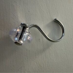 Clear Glass shower curtain hooks